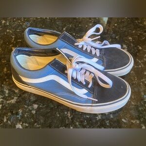 Blue and White Sneakers